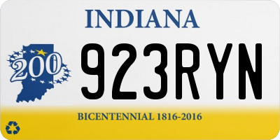 IN license plate 923RYN