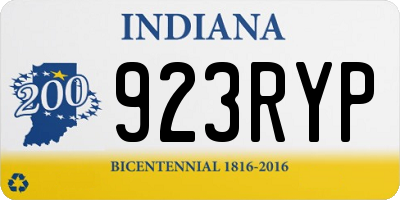 IN license plate 923RYP