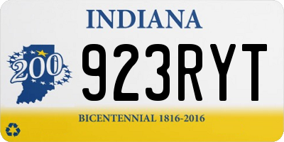 IN license plate 923RYT