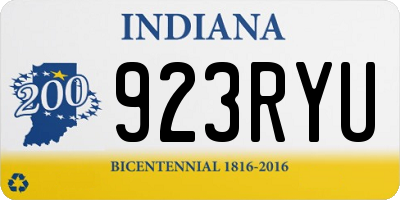 IN license plate 923RYU