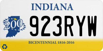 IN license plate 923RYW