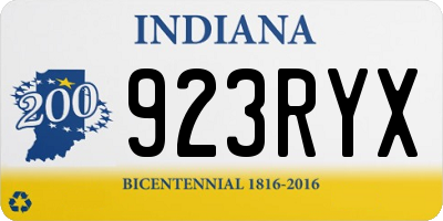 IN license plate 923RYX