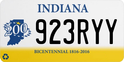 IN license plate 923RYY