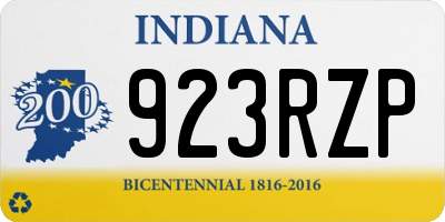 IN license plate 923RZP