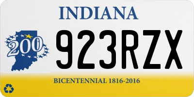 IN license plate 923RZX