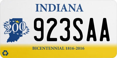 IN license plate 923SAA