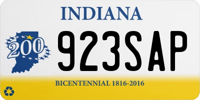 IN license plate 923SAP