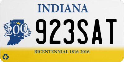 IN license plate 923SAT
