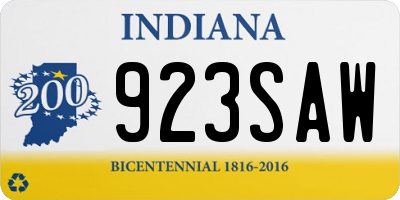IN license plate 923SAW