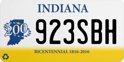 IN license plate 923SBH