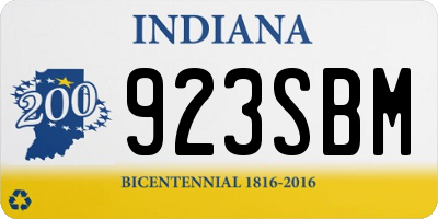 IN license plate 923SBM