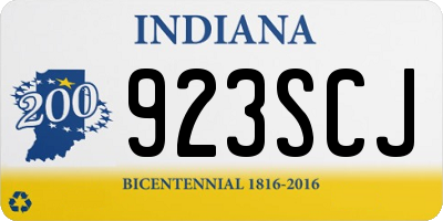 IN license plate 923SCJ
