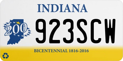IN license plate 923SCW