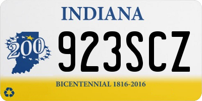IN license plate 923SCZ
