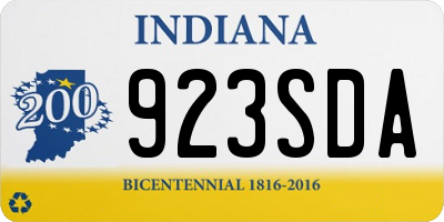 IN license plate 923SDA
