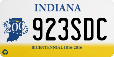 IN license plate 923SDC