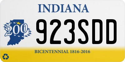 IN license plate 923SDD