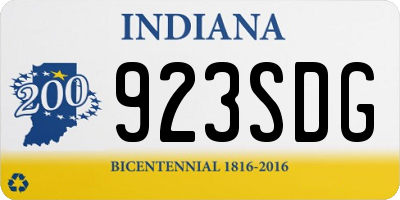 IN license plate 923SDG