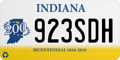 IN license plate 923SDH
