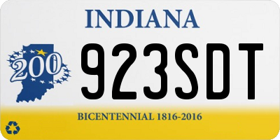 IN license plate 923SDT