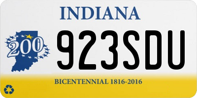 IN license plate 923SDU