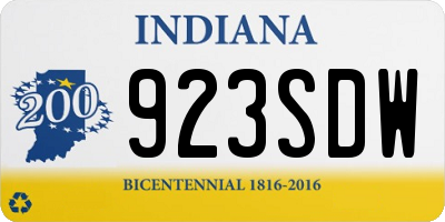 IN license plate 923SDW