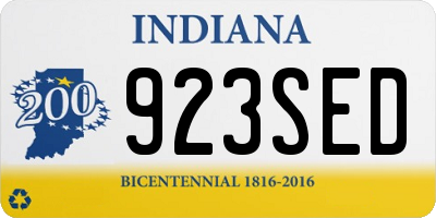 IN license plate 923SED