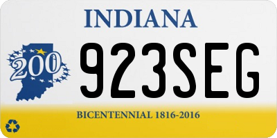 IN license plate 923SEG