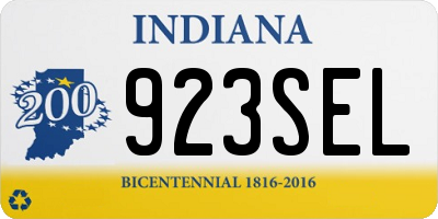 IN license plate 923SEL