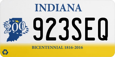 IN license plate 923SEQ