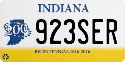 IN license plate 923SER