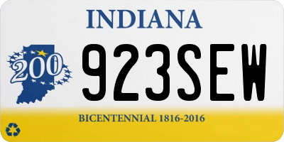 IN license plate 923SEW