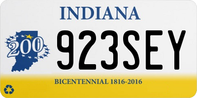 IN license plate 923SEY