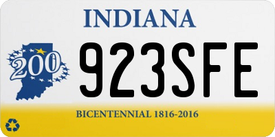 IN license plate 923SFE