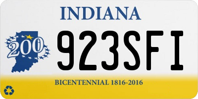 IN license plate 923SFI