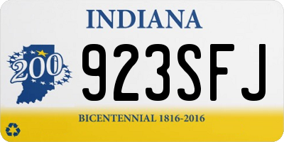 IN license plate 923SFJ