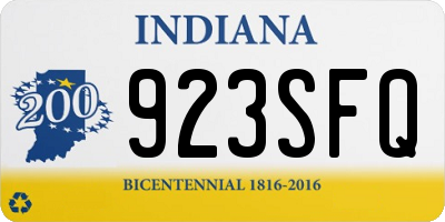 IN license plate 923SFQ