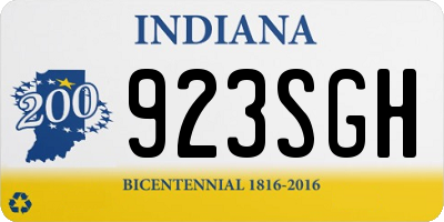 IN license plate 923SGH