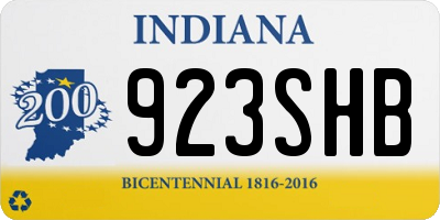 IN license plate 923SHB