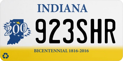 IN license plate 923SHR