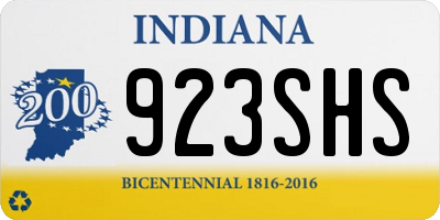 IN license plate 923SHS