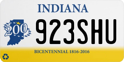 IN license plate 923SHU