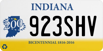 IN license plate 923SHV