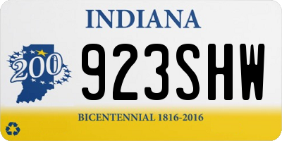 IN license plate 923SHW