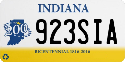 IN license plate 923SIA