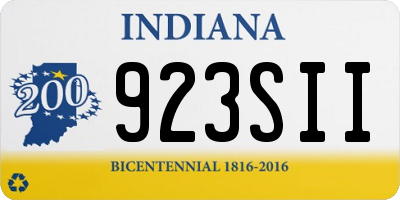 IN license plate 923SII