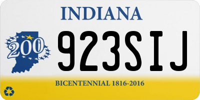IN license plate 923SIJ