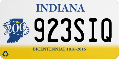 IN license plate 923SIQ