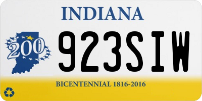 IN license plate 923SIW