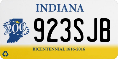 IN license plate 923SJB